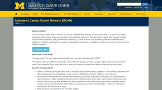 
                            10. University Career Alumni Network (UCAN) | University Career Center