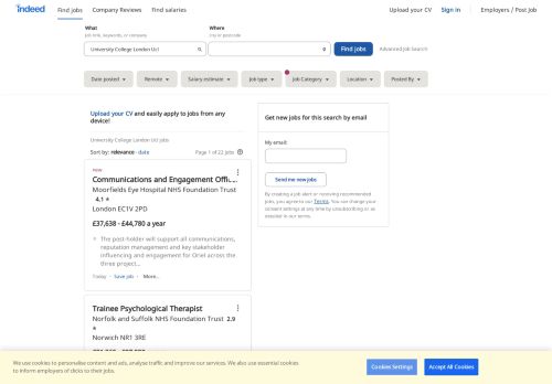 
                            11. University College London Ucl Jobs - February 2019 | Indeed.co.uk