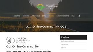 
                            10. University Covenant Church | UCC Online Community (CCB)