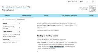 
                            8. University email | Email and Internet ... - KIM Uni Konstanz