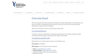 
                            3. University Email - Hochschule Rhein-Waal