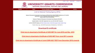 
                            2. University Grants Commission - NET