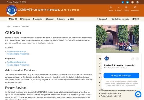 
                            2. University Management System - COMSATS Lahore