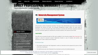 
                            11. University Management System | Lovely Professional University