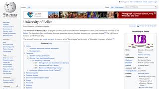 
                            6. University of Belize - Wikipedia
