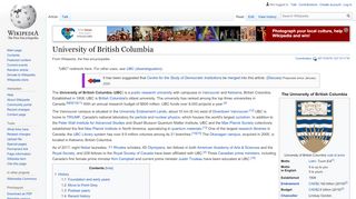 
                            5. University of British Columbia - Wikipedia