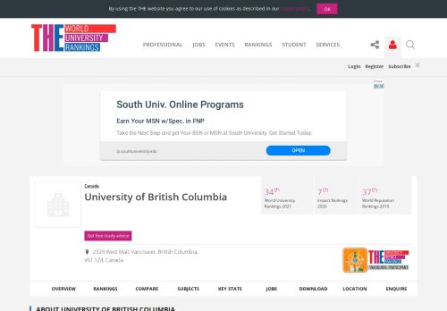
                            13. University of British Columbia World University Rankings | THE