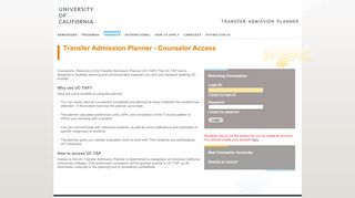 
                            4. University of California - Transfer Admission Planner - UC Transfer ...