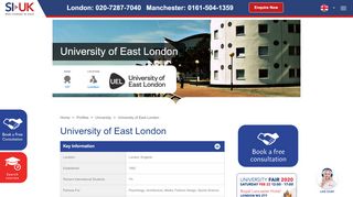 
                            8. University of East London courses and application information - SI-UK