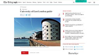 
                            9. University of East London guide - The Telegraph