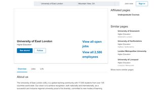 
                            5. University of East London | LinkedIn