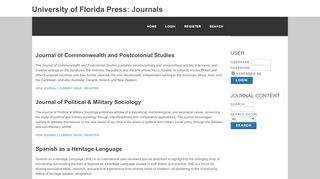 
                            8. University of Florida Press: Journals