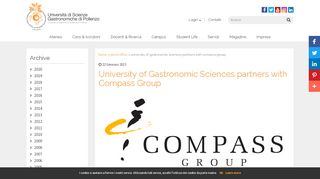 
                            9. University of Gastronomic Sciences partners with Compass ... - Unisg