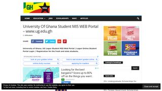 
                            5. University Of Ghana Student MIS WEB Portal – www.ug.edu.gh | GH ...