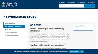 
                            11. University of Glasgow - Postgraduate study - How to apply ...