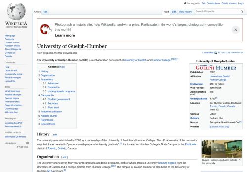 
                            10. University of Guelph-Humber - Wikipedia