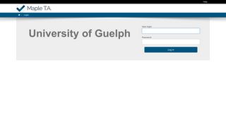 
                            11. University of Guelph - Login