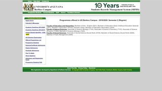 
                            5. University of Guyana - Prospective Student Login - Berbice Campus