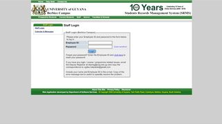 
                            9. University of Guyana - Staff Login - Berbice Campus