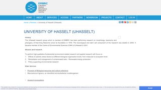 
                            9. University of Hasselt (UHasselt) | EMBRC