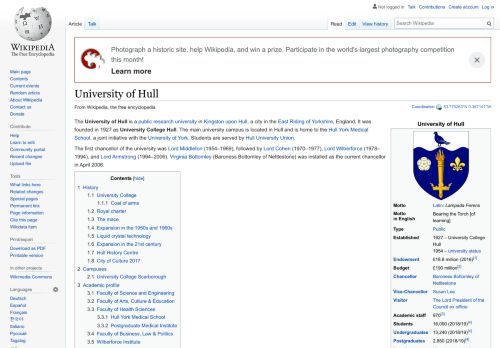 
                            8. University of Hull - Wikipedia