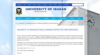 
                            3. university of ibadan distance learning centre 2017/2018 admissions