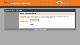 
                            6. University of Johannesburg - Student Portal