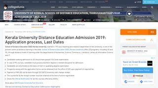 
                            11. University of Kerala, School of Distance Education - Collegedunia