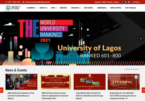 
                            5. University of Lagos – University of First Choice and the Nation's Pride