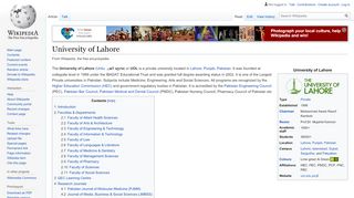 
                            12. University of Lahore - Wikipedia