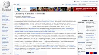 
                            10. University of London (Worldwide) - Wikipedia