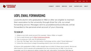
                            3. University of Louisville - Personal UofL Email Account - Louisville Alumni