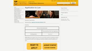 
                            6. University of Manitoba - Student Affairs - Admissions - Application to Law