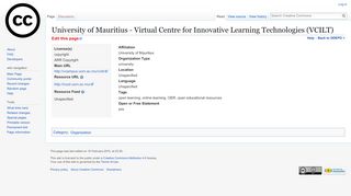 
                            10. University of Mauritius - Virtual Centre for Innovative Learning ...