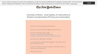 
                            11. University of Miami - Access NYT « The New York Times in Education
