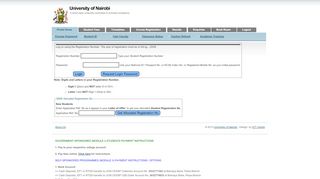 
                            8. University of Nairobi : Students Online Portal