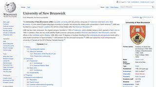 
                            7. University of New Brunswick - Wikipedia