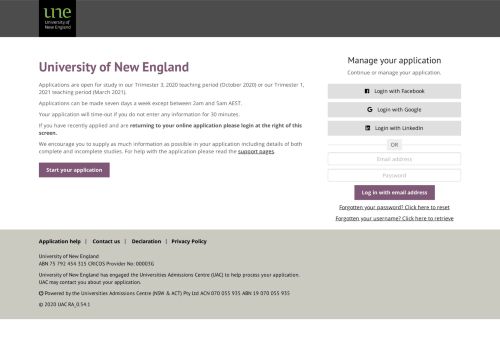 
                            13. University of New England - UAC