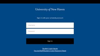 
                            2. University of New Haven - Single Sign-On