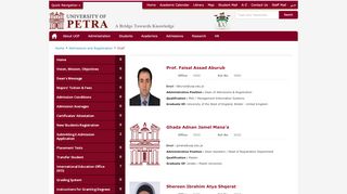 
                            13. University of Petra | Staff