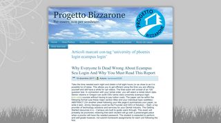 
                            9. university of phoenix login ecampus login - Progetto Bizzarone