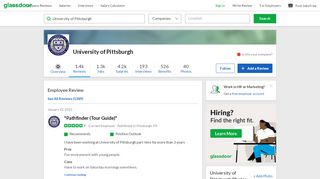 
                            11. University of Pittsburgh - Pathfinder (Tour Guide) | Glassdoor