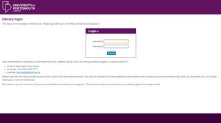 
                            1. University of Portsmouth Library - Login