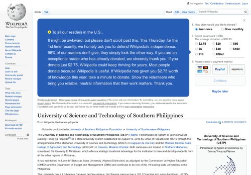 
                            13. University of Science and Technology of Southern Philippines ...