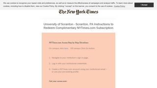
                            9. University of Scranton - Access NYT « The New York Times in Education