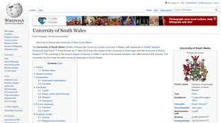 
                            12. University of South Wales - Wikipedia