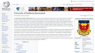 
                            11. University of Southern Queensland - Wikipedia