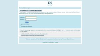 
                            13. University of Sussex Webmail