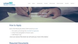 
                            10. University of Szeged required documents - Univer360