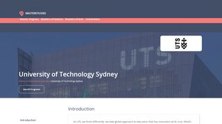 
                            10. University of Technology Sydney in Australia - Master Degrees